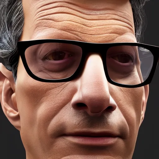 Image similar to !! hyperrealistic!! jeff goldblum, by istvan sandorfi & thomas eakes & xiang duan, perfect facial symmetry, dim volumetric cinematic lighting, 8 k octane comprehensive render, extreme hyper - detailed attributes & atmosphere, intricate, impossibly lifelike composition, masterpiece, artstation, stunning,