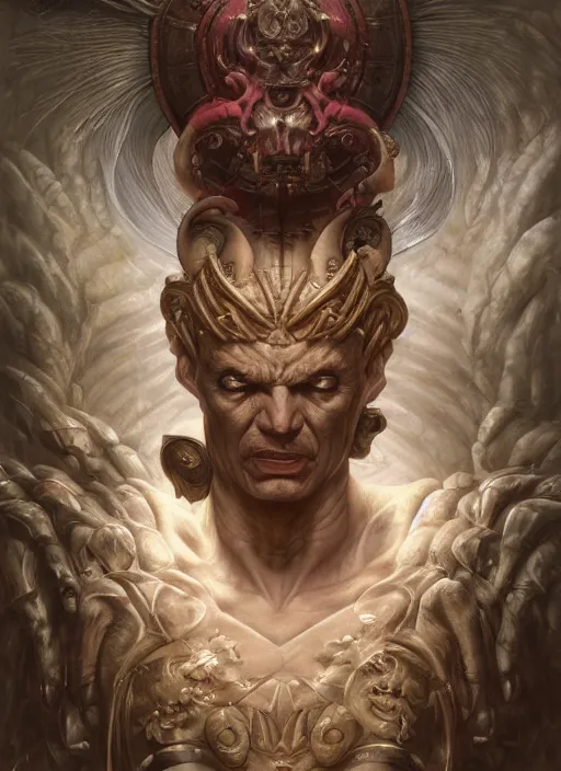 Prompt: god of suffering, elegant, highly detailed, centered, digital painting, artstation, concept art, smooth, sharp focus, illustration, artgerm, tomasz alen kopera, peter mohrbacher, donato giancola, joseph christian leyendecker, wlop, frank frazetta