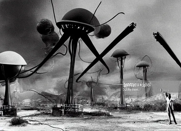Image similar to scene from the 1979 science fiction film The War Of The Worlds