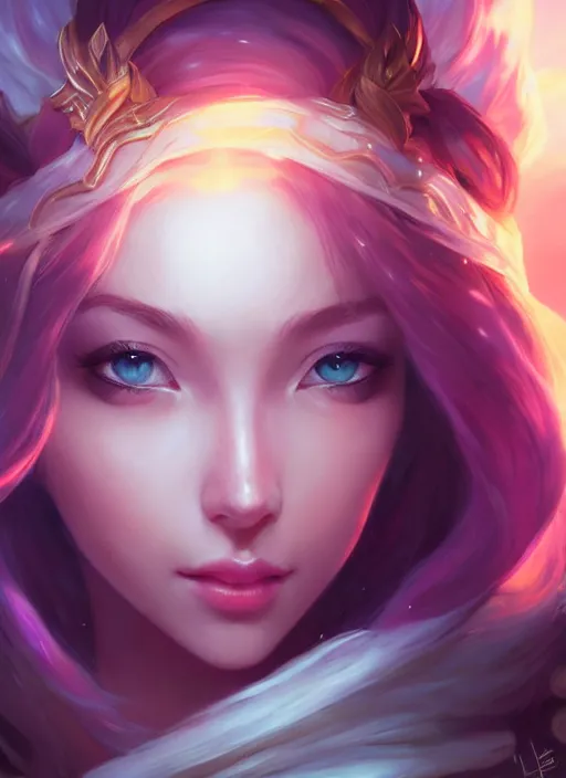 Image similar to beautiful lux fortune from league of legends, half body shot, path traced, realistic, highly detailed, high quality, digital painting, hd, alena aenami, lilia alvarado, shinji aramaki, karol bak, alphonse mucha, tom bagshaw