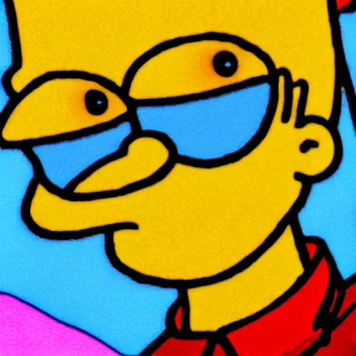 Prompt: bart simpson on lsd 4 k quality super realistic