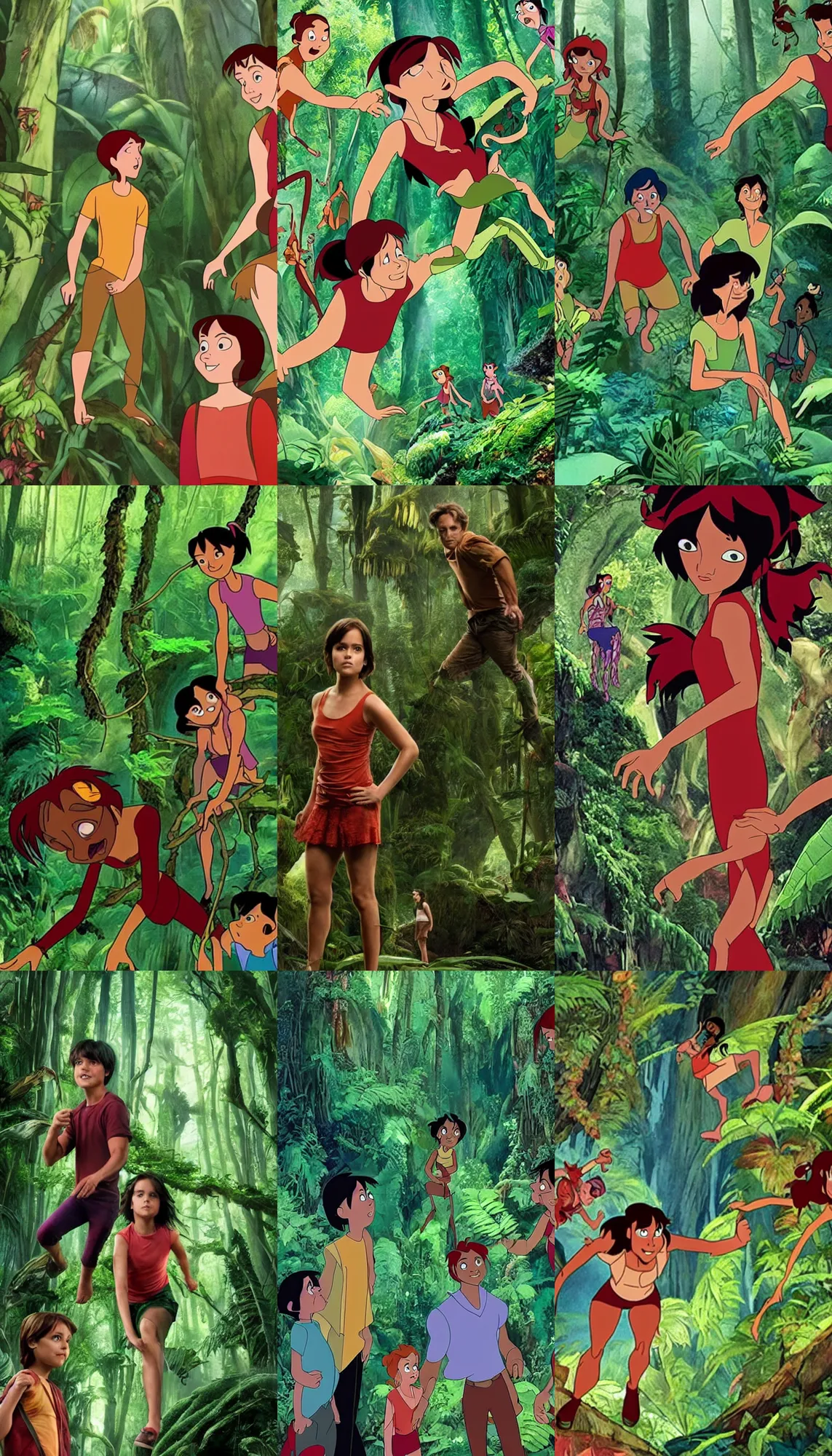 Prompt: a still from the movie fern gully
