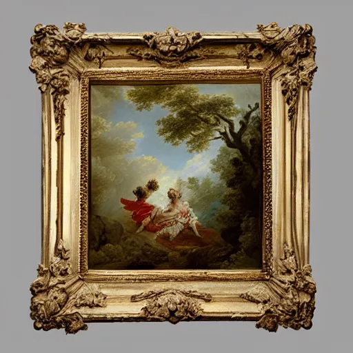 Image similar to fragonard painting in the style of where's waldo