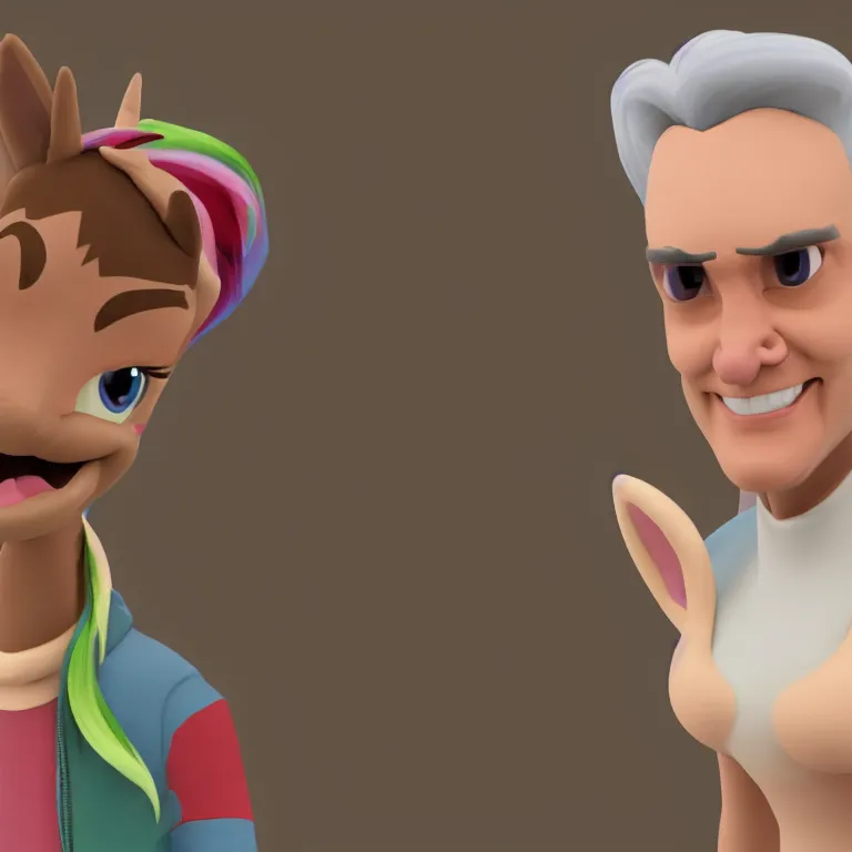 Prompt: jordan peterson as a my little pony character, 3d render, unreal engine