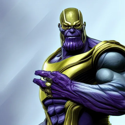 Image similar to Thanos holding the infinity gauntlet, concept art by Android Jones, cgsociety, sumatraism, 8k, #vfxfriday, ue5