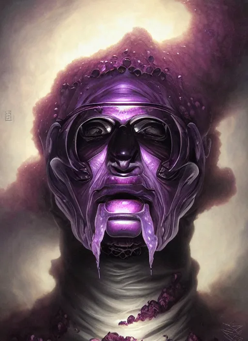 Image similar to dark horror purple crystal nebula mf doom lava eyes, white scary skin, centered, digital painting, artstation, concept art, smooth, sharp focus, illustration, artgerm, tomasz alen kopera, peter mohrbacher, donato giancola, joseph christian leyendecker, wlop, frank frazetta