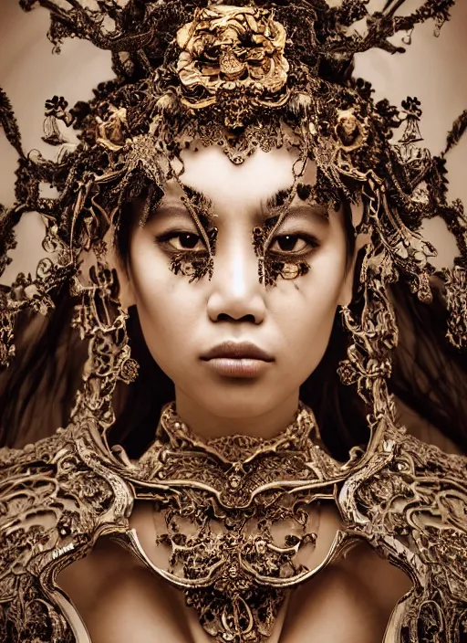 a portrait of asian female by stefan geselle and nekro | Stable ...