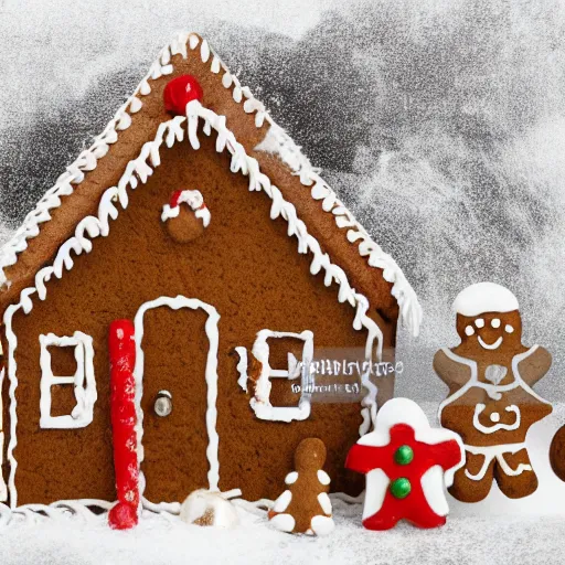 Image similar to gingerbread house arson scene, high resolution news photo