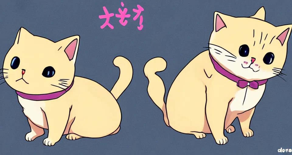 Image similar to cute anime fat cats