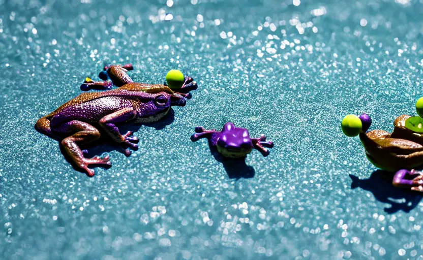 Prompt: frogs playing polo, highly detailed, extremely high quality, hd, 4 k, 8 k, professional photographer, 4 0 mp, lifelike, top - rated, award winning, cinematic, realistic, detailed lighting, detailed shadows, sharp, no blur, edited, corrected, trending