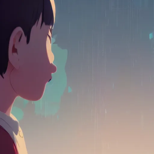 Image similar to within my reflection i see tears, for what i see is the truth, are my greatest fears, detailed, cory loftis, james gilleard, atey ghailan, makoto shinkai, goro fujita, studio ghibli, rim light, exquisite lighting, clear focus, very coherent, plain background