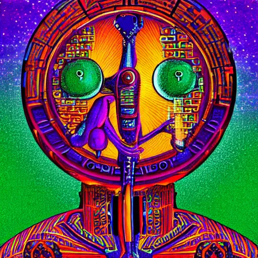 Image similar to thoth trapped inside dmt molecule