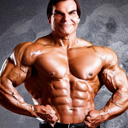 Image similar to bodybuilder bolsonaro posing