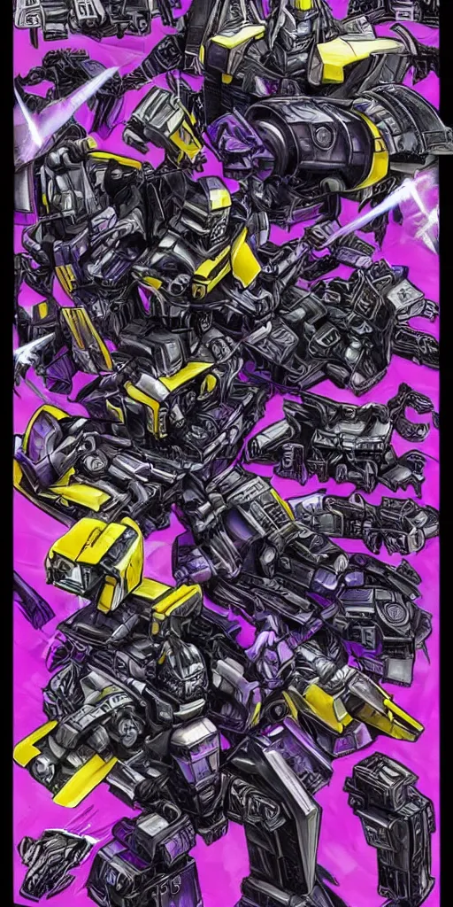 Image similar to decepticon and autobots battle tribal tattoo, transformers, skywrap, soundwave, star scream, blitzwing, sunstreaker, sideswipe, intricate, cybertron, cyber punk, lazer blast, sharp, high detailed, high contrast, 1 st winner, trending, polkadot!!! grunge!!! purple!! black!! red!!