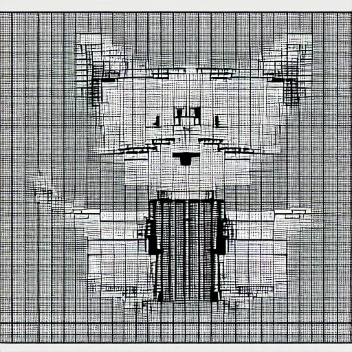 Image similar to ascii art of a cat with a machine gun