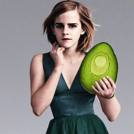 Prompt: emma watson as an avocado