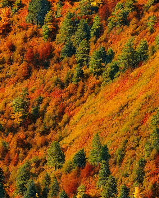 Image similar to autumn hillside boy hiking illustration detailed, by pedro kruger