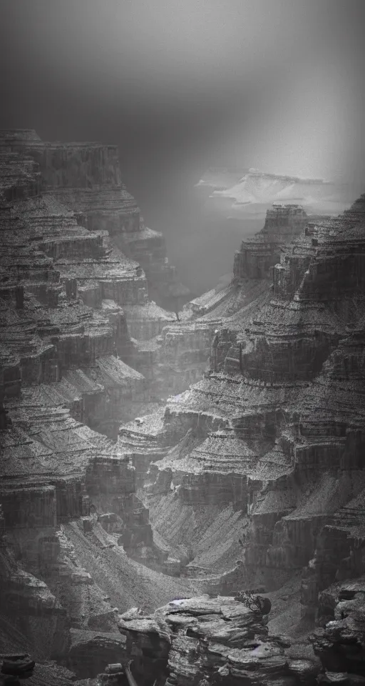 Image similar to Views of the Grand Canyon at night during a Blood Moon Lunar Eclipse, evil, demonic, enchanting, misty, haze, clouds, angelic, flowers, nature, symmetry, environment concept, cinematic, Rendered in Octane, cgsociety, moody lighting rendered by octane engine, cinematic lighting, intricate details, 8k detail post processing, hyperealistic, photo realism, visually inspired by Stephen King