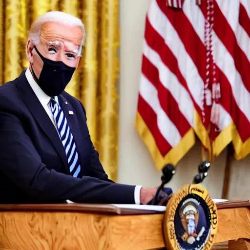 Prompt: joe biden pretending to be donald trump