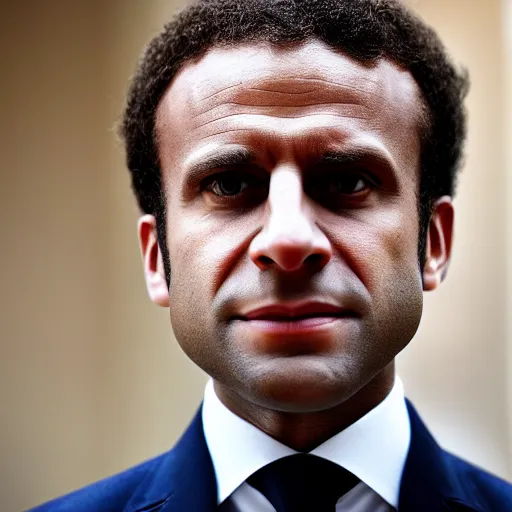 Image similar to afro-american Emmanuel Macron, 50mm photography, high quality, 4K