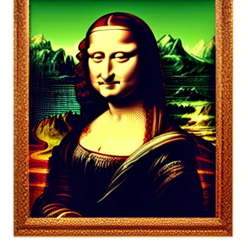 Image similar to monalisa in the style of BEEPLE