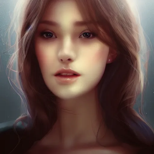 Image similar to a beautiful and elegant queen by wlop, closeup headshot, 8 k, closeup headshot, high detailed, smooth, trending on artstation, digital illustration.