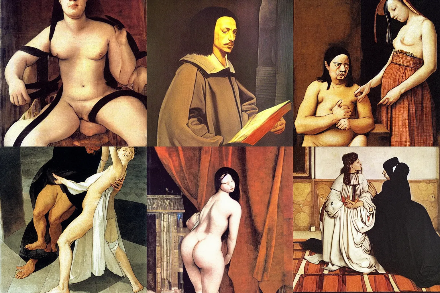 Prompt: knowledge and ignorance. painting by diego velazquez and milo manara