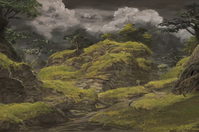 Image similar to mushoku tensei landscape art