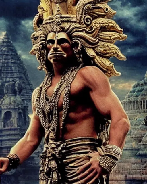 Image similar to Tom Cruise as the Hindu God Narasimha