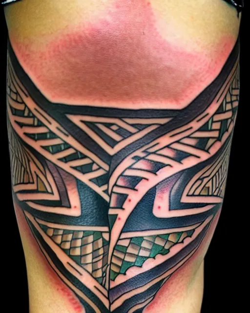 Prompt: tahitian tattoo, artstation