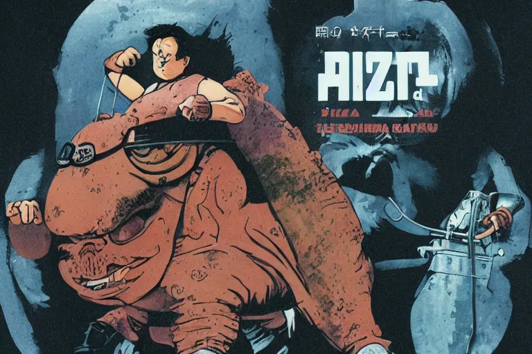 Image similar to pizza the hut, akira, poster, high quality