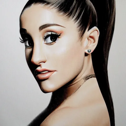 Image similar to portrait of ariana grande by cliff neilson