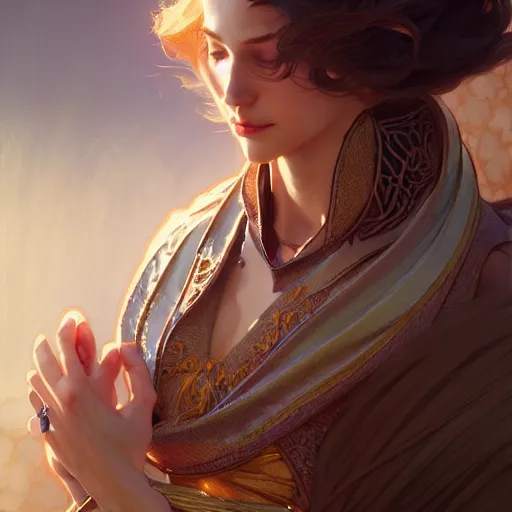 Image similar to illustration of a walter jones, d & d, fantasy, intricate, elegant, highly detailed, digital painting, artstation, concept art, smooth, sharp focus, illustration, art by artgerm and greg rutkowski and alphonse mucha