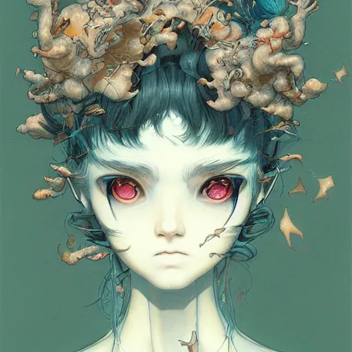 Image similar to prompt : portrait soft light painted by james jean and katsuhiro otomo, magical eyes, inspired by evangeleon anime, smooth face feature, intricate oil painting, high detail illustration, sharp high detail, manga and anime 1 9 9 0