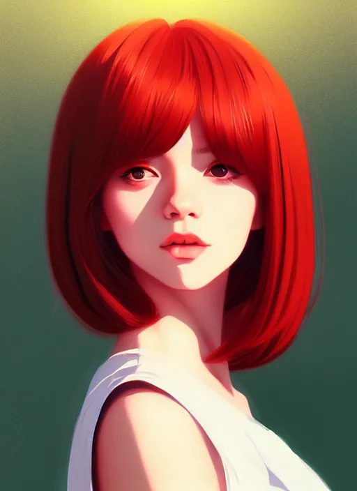 Image similar to a portrait of a pretty young lady by ilya kuvshinov