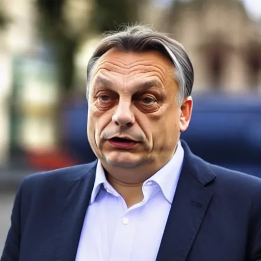 Image similar to Viktor Orban as a skinny man