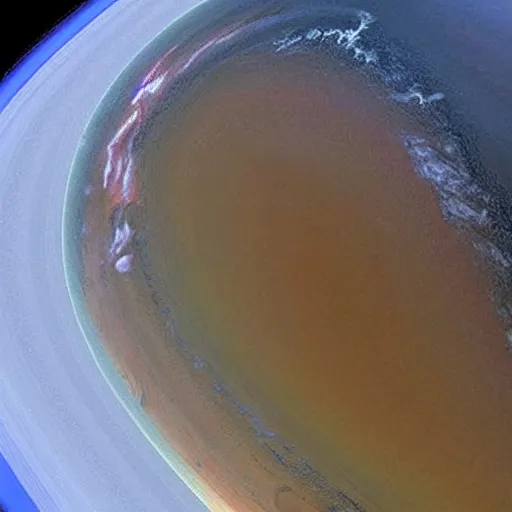 Image similar to ultra detailed zoomed in photo satellite view of a saturn size hurricane swallowing earth