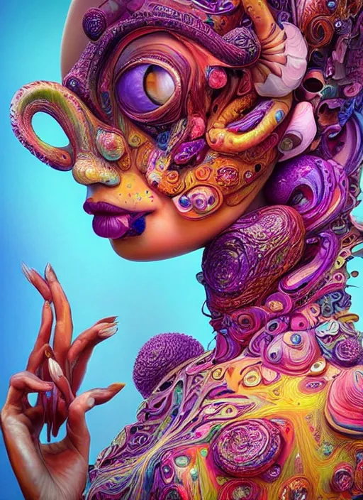 Prompt: a surreal portrait statue of a psychedelic ballerina figure by naoto hattori, android jones, and chris dyer, deep bold colors, galactic entity, depth of field, intricate beautiful painting, billions of details, octane render, portal, 8 k, detailed vector, trending on artstation, cgisociety, wow!!!!!!