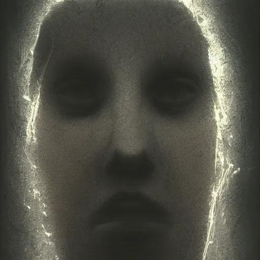 Image similar to dark expressive portrait of the digitally glitched soul, dramatic lighting, lonely, god rays, edges, universal background, facial expression, chiaroscuro, atmospheric lighting, motion design, by Beksinski, maze, sharp focus, deviantart, irridescent, intense knowledge, masterpiece, paradox