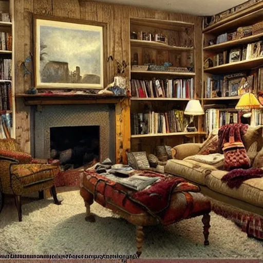 Image similar to knome living room interior with a blazing fireplace and lots of books. muted colors. by Jean-Baptiste Monge, Jean-Baptiste Monge, Jean-Baptiste Monge, Jean-Baptiste Monge, Jean-Baptiste Monge, Jean-Baptiste Monge Jean-Baptiste Monge Jean-Baptiste Monge Jean-Baptiste Monge Jean-Baptiste Monge Jean-Baptiste Monge Jean-Baptiste Monge, Monge Jean-Baptiste Monge ,