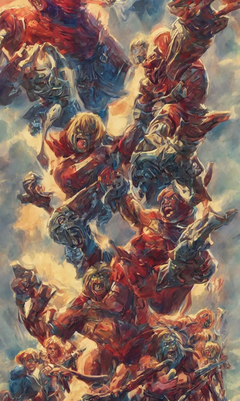 Image similar to giant he - man character design by alex ross