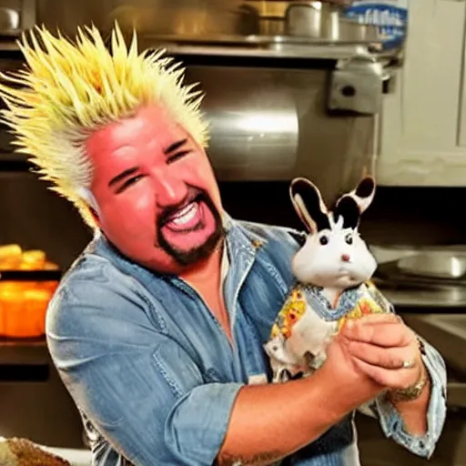 Prompt: guy fieri as a calico critters