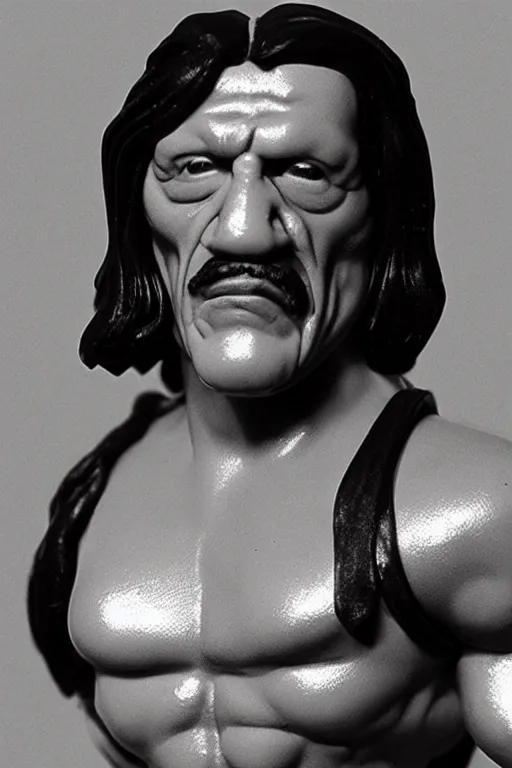 Prompt: danny trejo as a 1 9 8 0 s wrestling action figure