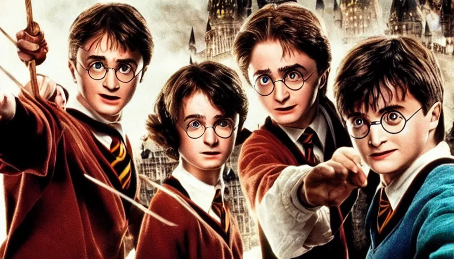 Prompt: a Harry Potter movie made in 1985