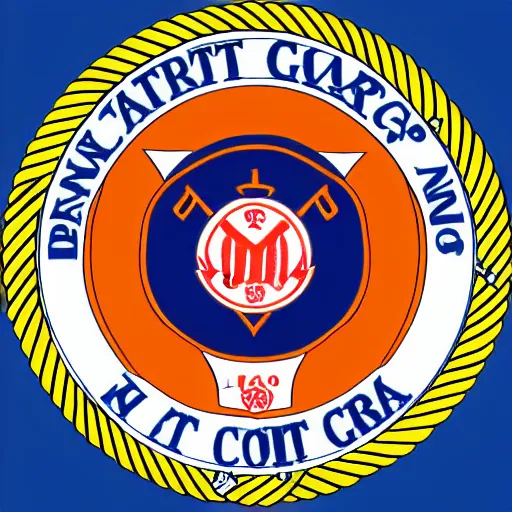 Image similar to us coast guard logo creative, 8 k, 4 k uhd, realistic, colorful, super detailed, very detailed, detailed