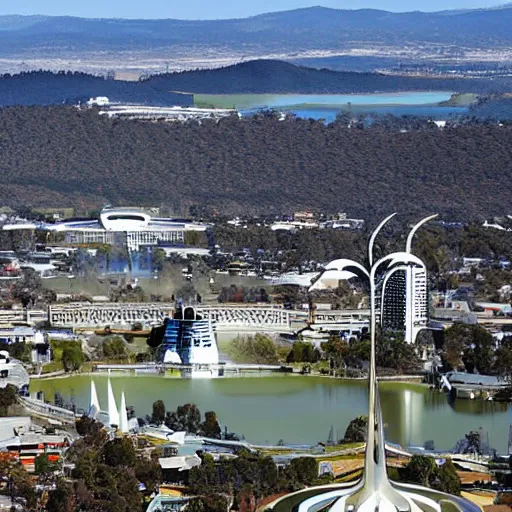 Image similar to Canberra in 2070