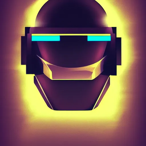 Image similar to Daft Punk inspired robot character, red lightsaber, space, star wars, retrowave, vaporwave, black cloak, concept art, arstation, award winning art by