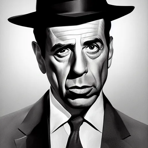 Image similar to humphrey bogart, portrait, in the style of alex ross, 2 d, 4 k, unreal, intricate, digital painting, highly detailed, artstation, sharp focus, illustration,