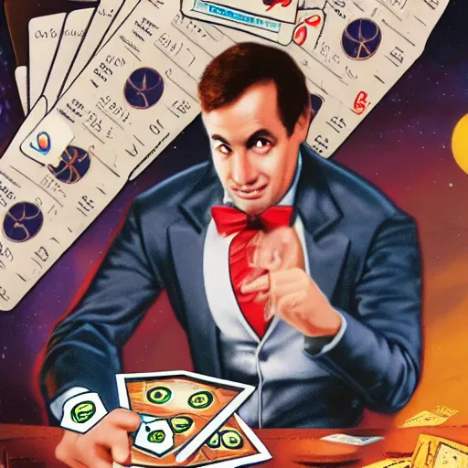 Prompt: waiter in space from clue the board game