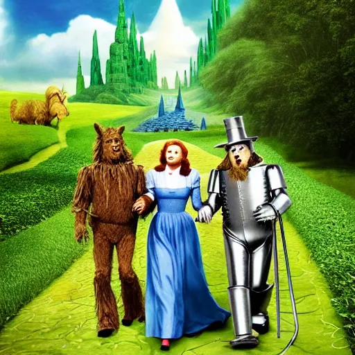 Prompt: wizard of Oz hyper realistic photo 8K